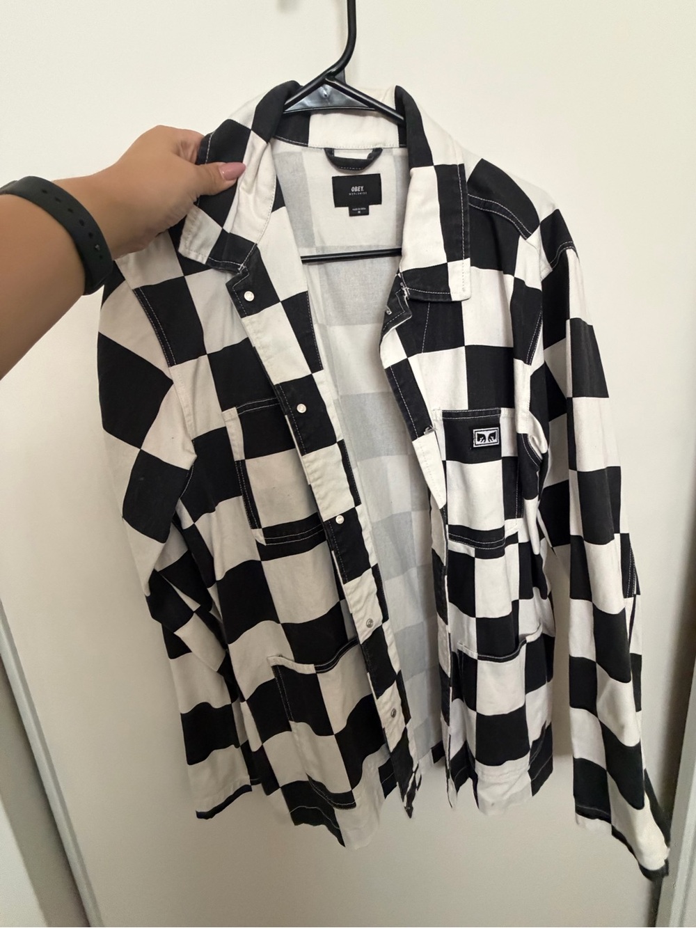 Obey Black & White Checkerboard Jacket